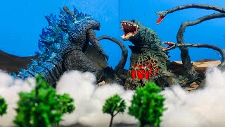 Legendary Godzilla vs biollante an epic Battle stop motion HD [upl. by Dunson52]