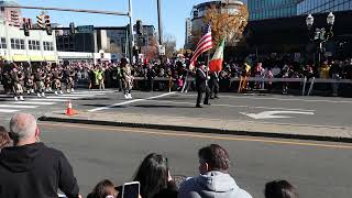 Stamford Downtown Parade Spectacular · November 19 2023 Stamford Downtown  NYPD Pipes and Drums [upl. by Enehpets822]