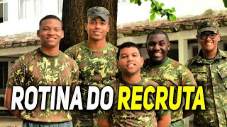 COMO É A ROTINA DE UM RECRUTA NO EXÉRCITO BRASILEIRO exército militar recruta [upl. by Etteniuqna360]