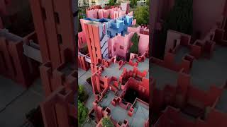 This building in Spain looks exactly like the Squid Game stairs📍La Muralla Roja in ValenciaSpain [upl. by Iphlgenia507]