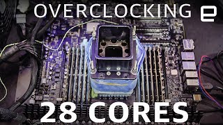 Overclocking a 28core CPU at Computex 2019 [upl. by Nae]