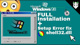 Windows 98 Installation  Fix Setup error  shell32dll   Spedorio [upl. by Atiloj462]