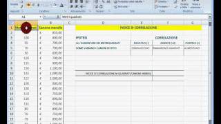 Excel 2007  Lezione n°6  Analisi dei dati Lanalisi di correlazione [upl. by Asemaj]