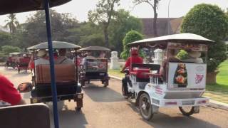 Tuk tuk ride in Siem Reap Cambodia [upl. by Nwad154]