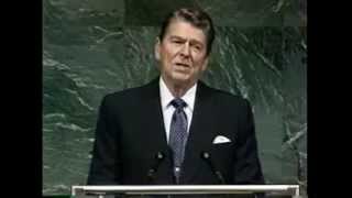 President Ronald Reagan on an quotAlien Threatquot at the United Nations [upl. by Nortna]