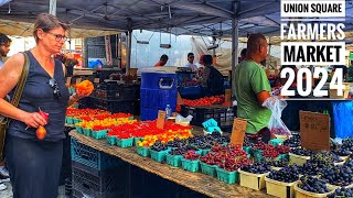 UNION SQUARE FARMERS MARKET NYC  UNION SQUARE GREENMARKET TOUR 2024 [upl. by Bradstreet]