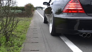 s600l w220 エキマニ マフラー Exhaust Sound Headers amp Muffler） TGSASAKI2 [upl. by Nosrac576]