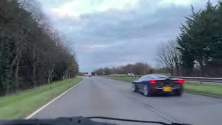 Being overtaken by a Gordon Murray prototype on its way to Bicester Heritage Scramble SOUND UP [upl. by Banyaz990]