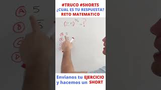 ✔ RETO MATEMATICO solo para GENIOS ❌ POTENCIACION con exponente fraccionario [upl. by Ahsinned]