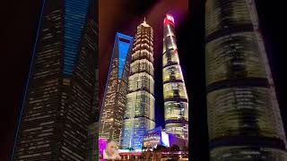 Shanghai city night light travel shanghaibund burjkhalifa shanghaichina shanghaitour shanghai [upl. by Geerts]