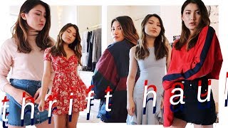 GOODWILL TRY ON THRIFT HAUL DIYs  90s finds [upl. by Geller963]