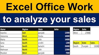 Office Sales Report in Excel  Using Excel to Track your Sales  Advanced Excel exceltutoring [upl. by Reffotsirk]