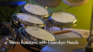 Remo Rototoms with Fiberskyn drumheads Lets try it [upl. by Ahsinek850]