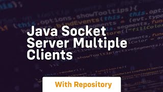 java socket server multiple clients [upl. by Aiuqet]