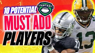 10 Week 1 Potential MUST ADD Players in 2024 Fantasy Football  2024 Fantasy Football Advice [upl. by Salangia]