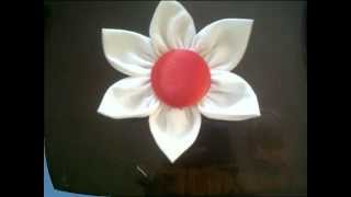 TUTORIAL como hacer una flor en tela [upl. by Ecarret145]