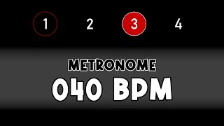 40 BPM beats per minute METRONOME [upl. by Ordway712]