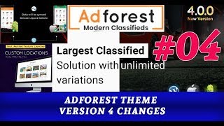 Adforest Theme Version 4 Changes [upl. by Bounds573]