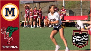 HIGHLIGHTS Menlo at Sacred Heart Prep Flag Football 100224 [upl. by Hallett]