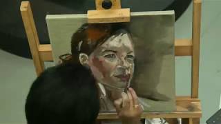 Corinne Pierre  Painting Time Lapse  Sky Arts Portrait Artist of the Year [upl. by Pember]