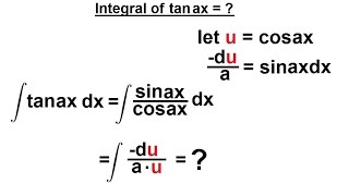 Calculus 2 Integration of Trig Functions 6 of 16 Integral of tanax [upl. by Eniloj]