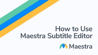 How to use Maestra Subtitle Editor [upl. by Marolda415]