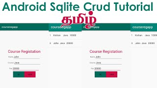 Android crud sqlite tutorial tamil [upl. by Nomihs]