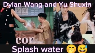 Dylan Wang VS Yu Shuxin splash water game🤭😅 in Hello Saturdayyushuxindylanwang hellosaturday [upl. by Feinleib]