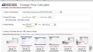 USPS Postal Price Calculator [upl. by Oswell]