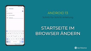 Startseite im Browser ändern Android 13 [upl. by Eetnwahs]