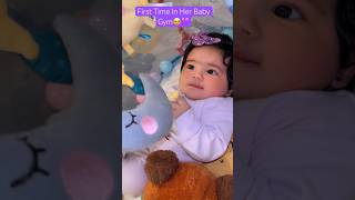 First Time In Her Gym baby reaction🥹 LOOK AT THAT HOLD😭💜 princessbaby purpleoutfit babygym [upl. by Ikoek]