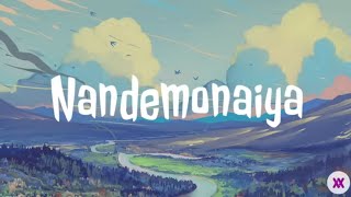 Japanese soft song • Nandemonaiya  Mone Kamishiraishi Mitsuha  Lyrics Video [upl. by Pals]