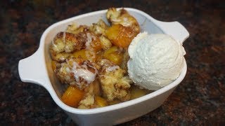 Tasty Buzzfeed Tested  Pillsbury Cinnamon Roll Peach Cobbler Bake [upl. by Ydak813]