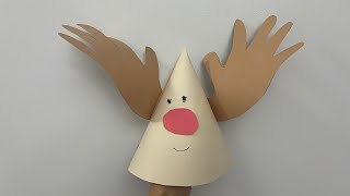 Art 🎄Toddlers Preschool Christmas Holiday Craft🫎Rudolph the Red Nose Reindeer🧑‍🎄 [upl. by Stan595]