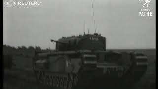 DEFENCE World War 2 Army gives Churchill tank demonstration 1942 [upl. by Attah]