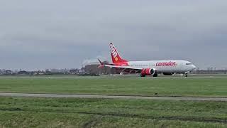 Polderbaan landing Corendon Boeing 737 Max 9 PHCDQ [upl. by Arde139]