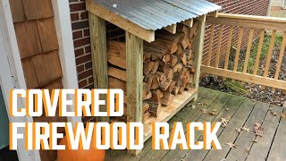 DIY Covered Firewood Rack [upl. by Nnaylime]