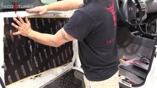 Toyota Tacoma 20052015 How to install matting sound deadner front doors [upl. by Enilrae]