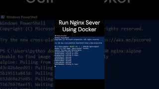 How to run nginx server in Windows 10 using Docker shorts howtorunnginxserverusingdockerinwindows [upl. by Gardner]