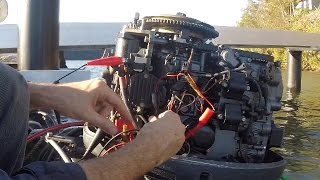 No spark How to test CDI ignition on an outboard motor [upl. by Rotman]