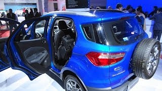 Ford EcoSport Titanium TDCi Duratorq Diesel in Blue at 12th Auto Expo 2014 Greater Noida [upl. by Mildrid]