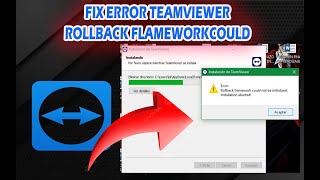 SOLUCION TEAMWIEVER TeamViewer error rollback framework could not be initialized [upl. by Silado98]