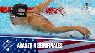 Gretchen Walsh tercera del Heat 2 de Natación en 100 m libre femenino  Juegos Olímpicos París 2024 [upl. by Asselem953]