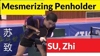 Table Tennis China Amazing Penhold great Forehand and reverse Backhand skills [upl. by Malet]