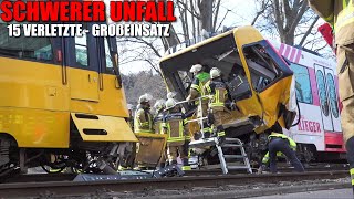 DRAMATISCHER STADTBAHNUNFALL IN STUTTGART  15 Verletzte  Fahrerin eingeklemmt  Großeinsatz [upl. by Gelman]