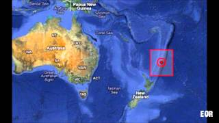 61 EARTHQUAKE  KERMADEC ISLANDS NEW ZEALAND 021813 [upl. by Mallis]