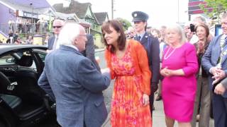 President of Ireland visits Letterkenny [upl. by Naaitsirhc]