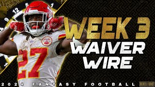 Week 3 Waiver Wire Pickups  2024 Fantasy Football [upl. by Brozak]