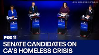 Top4 Senate candidates discuss Californias homeless crisis [upl. by Delaryd489]