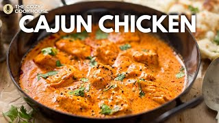 Cajun Chicken in Creamy Sauce  Easy OnePot Meal asmr [upl. by Eilyah307]